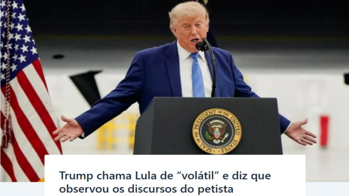 trump ataca lula capa